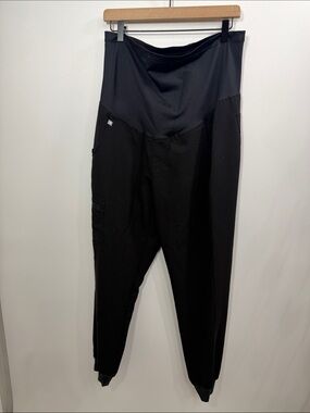 Figs black maternity scrub jogger pants size medium